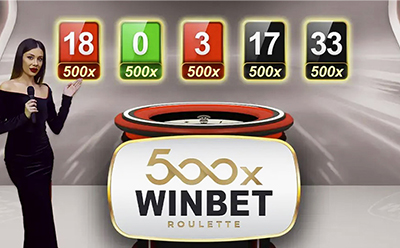 500x Winbet Roulette de la Amusnet