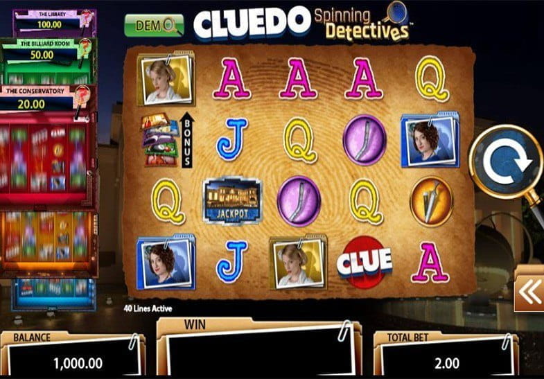 Demo gratuit Cluedo Spinning Detectives Slot