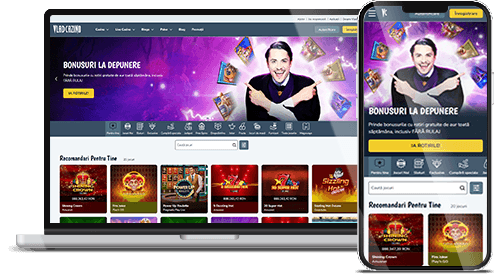 Site-ul Vlad Cazino pe desktop și mobil