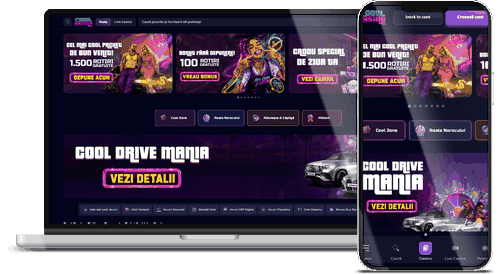 Site-ul cazinoului Cool Casino pe desktop și mobil