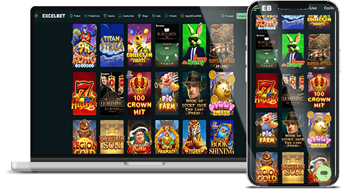 Site-ul cazinoului Excelbet pe desktop și mobil