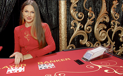 Speed Baccarat live de la Amusnet