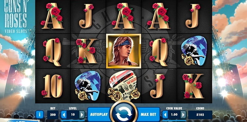 Guns N' Roses slot pe mobil Android