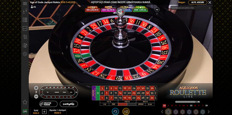 Age of Gods Ruleta cu Jackpot