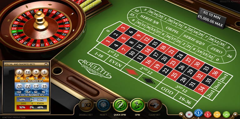 Roulette Advanced de la NetEnt